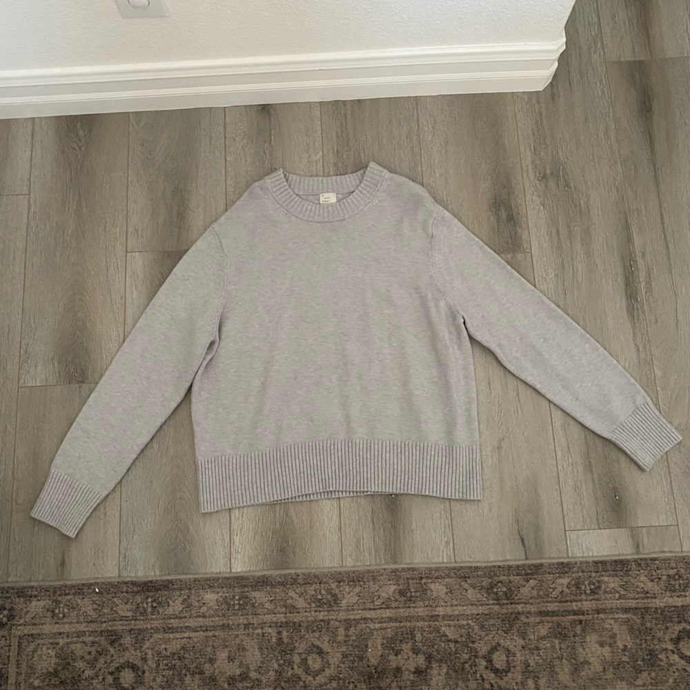 A New Day Light Gray Sweater